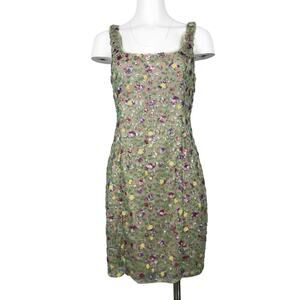 NWT Gianni Bini Libby Floral Sequin Mini Party Dress Multicolor Size 10